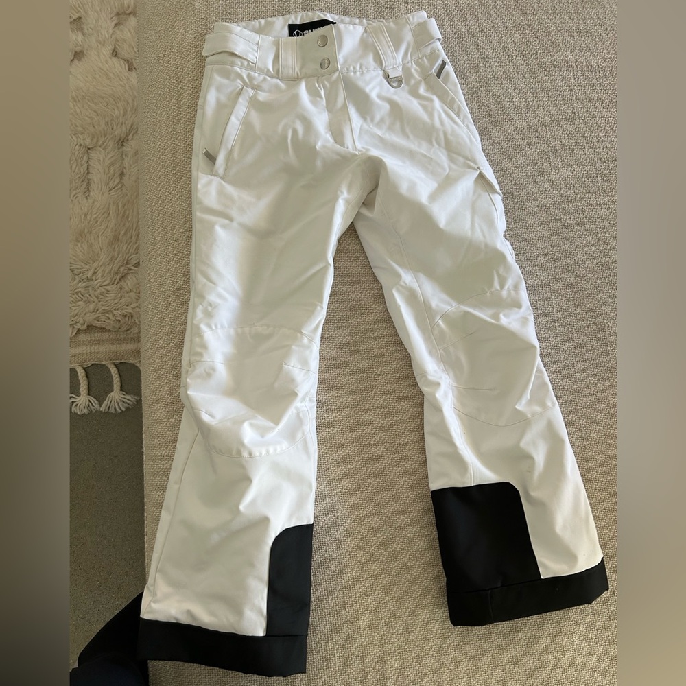 Sunice White and Black Pants for Winter Sports